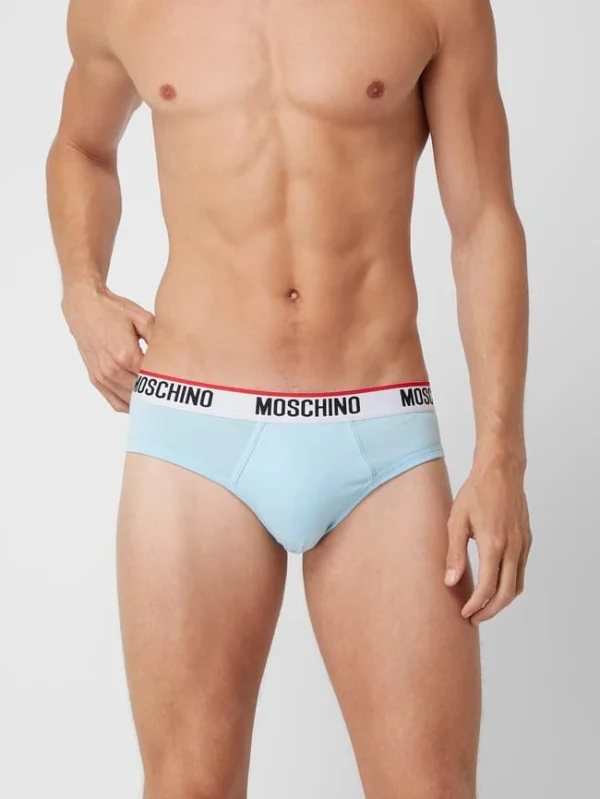 Rabatt ? Moschino Swim + Underwear Slip Mit Stretch-Anteil Im 2er-Pack – Hellblau ? 4