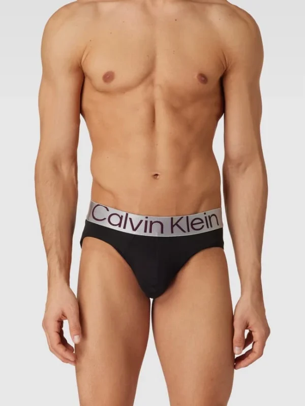 Schlussverkauf ? Calvin Klein Underwear Slip Mit Logo-Bund Im 3er-Pack Modell ‘HIP BRIEF 3PK Steel Micro’ – Schwarz ⌛ 1