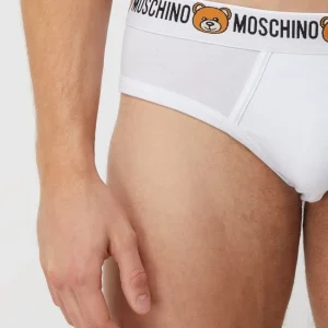 Brandneu ? Moschino Swim + Underwear Slip Mit Stretch-Anteil Im 2er-Pack – Weiß ? 10