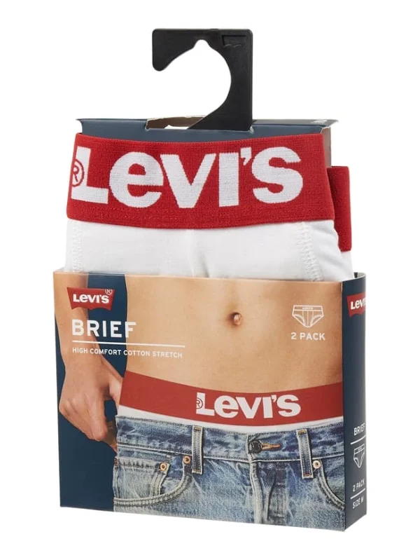 Neu ? Levi’s® Slip Mit Stretch-Anteil Im 2er-Pack – Weiß ? 3