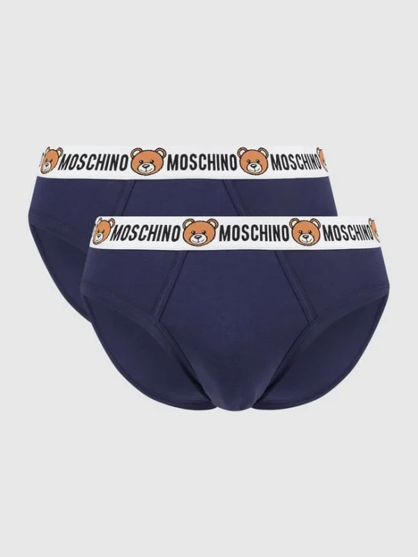 Budget ? Moschino Swim + Underwear Slip Mit Stretch-Anteil Im 2er-Pack – Blau ? 1