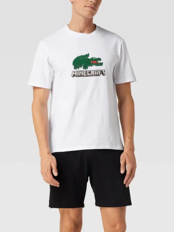 Bestes Angebot ? Lacoste Pyjama Mit Label-Print – LACOSTE Minecraft – Weiß ? 1