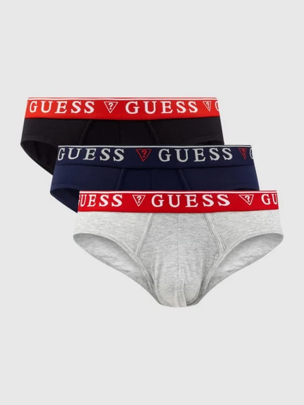 Neu ? Guess Slip Aus Baumwoll-Elasthan-Mix Im 3er-Pack – Schwarz ? 1