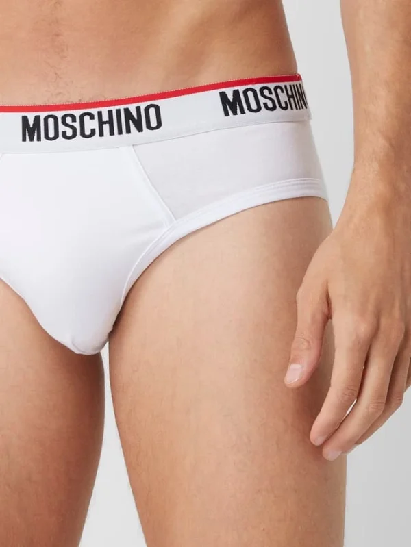 Bestes Angebot ? Moschino Swim + Underwear Slip Mit Stretch-Anteil Im 2er-Pack – Weiß ? 3