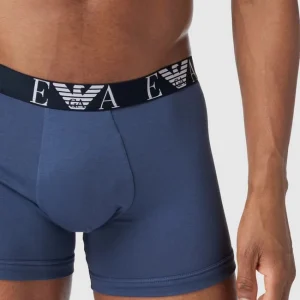 Bestpreis ? Emporio Armani Trunks Mit Brand-Schriftzug Im 3er-Pack – Dunkelblau ? 10