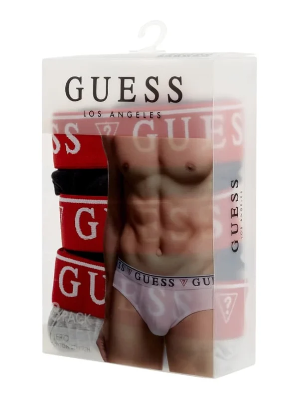 Neu ? Guess Slip Aus Baumwoll-Elasthan-Mix Im 3er-Pack – Schwarz ? 3