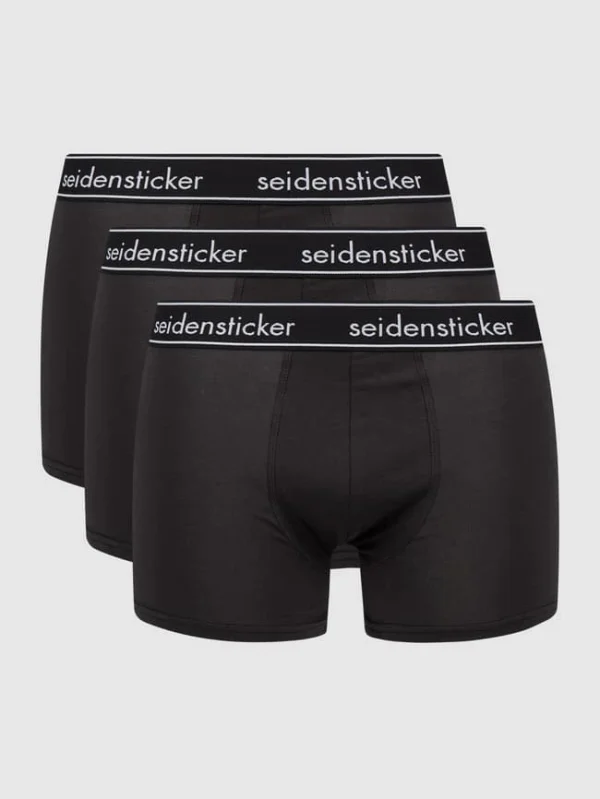 Neu ❤️ Seidensticker Trunks Mit Stretch-Anteil Im 3er-Pack – Schwarz ? 1