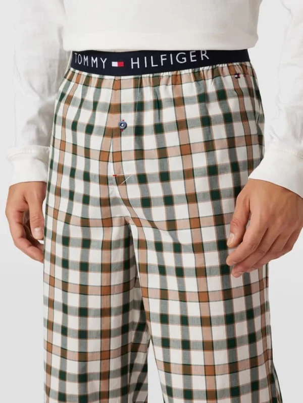 Schlussverkauf ? Tommy Hilfiger Pyjama-Hose Mit Karomuster Modell ‘Ginham’ – Offwhite ? 4