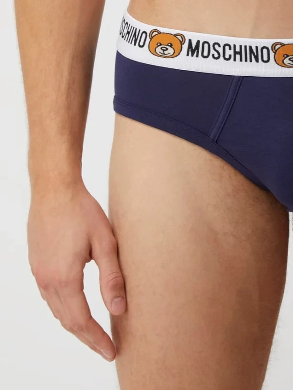 Billig ? Moschino Swim + Underwear Slip Mit Stretch-Anteil Im 2er-Pack – Blau ? 4