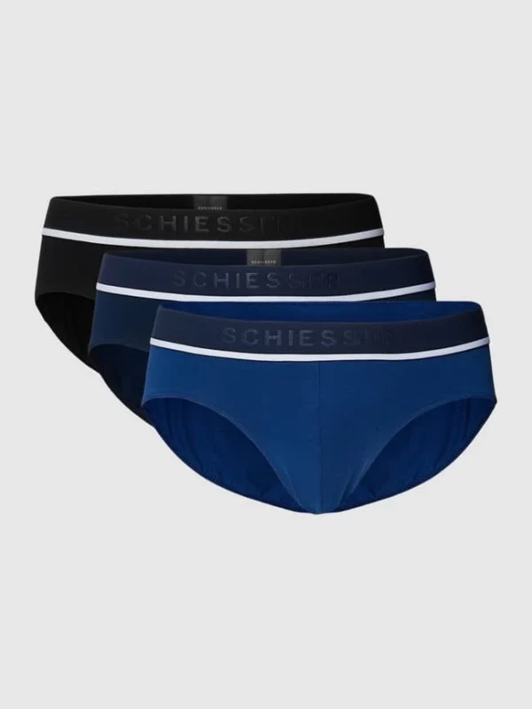 Angebote ? Schiesser Slip Mit Label-Details Modell ‘Rio’ Im 3er-Pack – Blau ✔️ 3