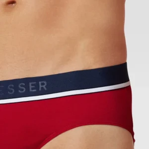 Brandneu ? Schiesser Slip Mit Label-Details Modell ‘Rio’ Im 3er-Pack – Rot ? 10