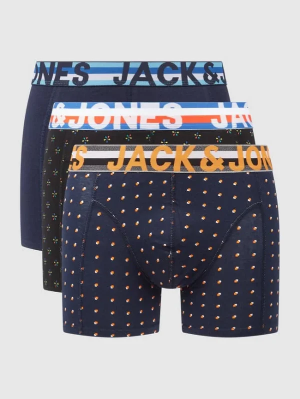 Brandneu ✨ Jack & Jones Trunks Mit Stretch-Anteil Im 3er-Pack Modell ‘Henrik’ – Marineblau ? 1