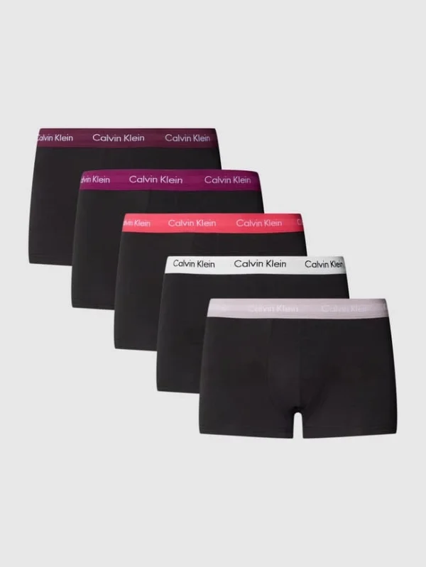 Besorgen ✨ Calvin Klein Underwear Trunks Mit Logo-Bund Im 5er-Pack Modell ‘Low Rise Trunk’ – Schwarz ⌛ 3