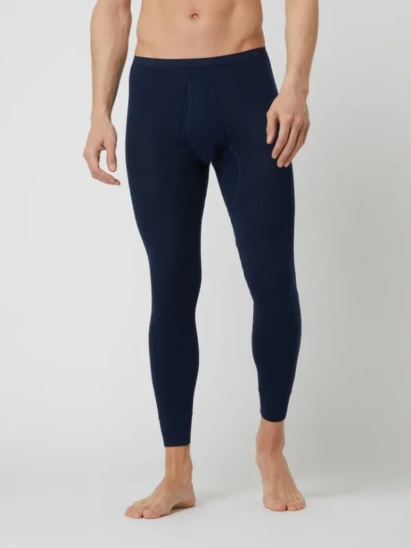 Schlussverkauf ? Schiesser Long Johns Aus Baumwolle – Dunkelblau ? 5