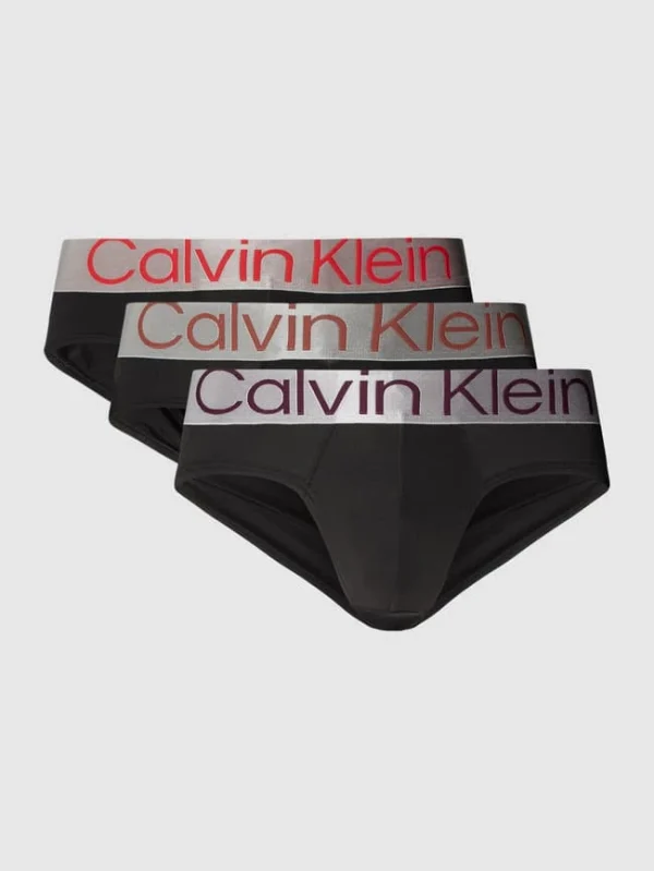 Schlussverkauf ? Calvin Klein Underwear Slip Mit Logo-Bund Im 3er-Pack Modell ‘HIP BRIEF 3PK Steel Micro’ – Schwarz ⌛ 3