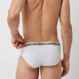 Brandneu ? Moschino Swim + Underwear Slip Mit Stretch-Anteil Im 2er-Pack – Weiß ? 12