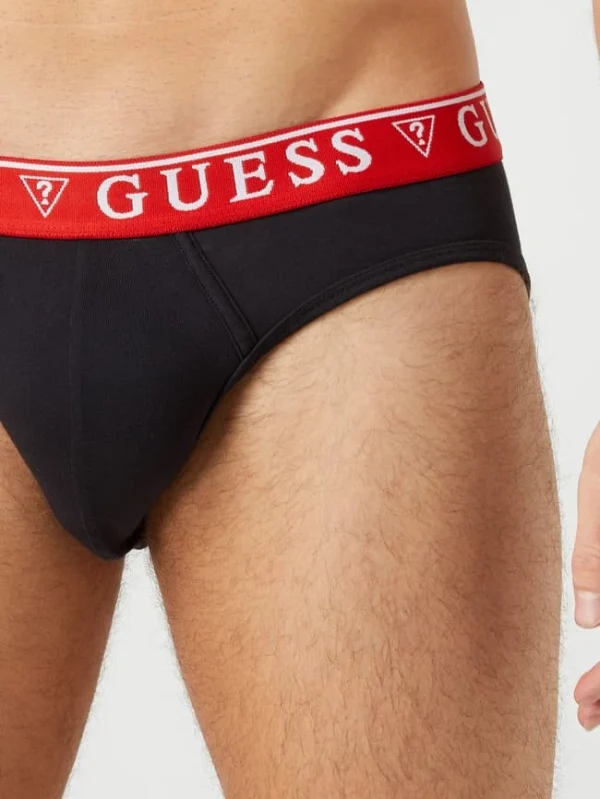 Neu ? Guess Slip Aus Baumwoll-Elasthan-Mix Im 3er-Pack – Schwarz ? 5