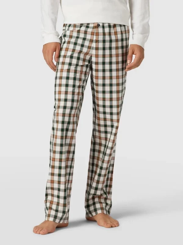 Schlussverkauf ? Tommy Hilfiger Pyjama-Hose Mit Karomuster Modell ‘Ginham’ – Offwhite ? 5