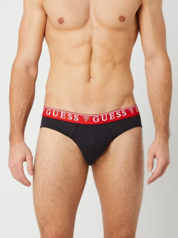 Neu ? Guess Slip Aus Baumwoll-Elasthan-Mix Im 3er-Pack – Schwarz ? 4