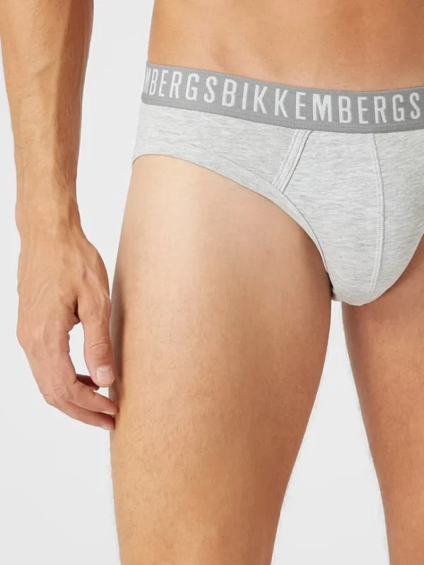 Budget ? Bikkembergs Slip Mit Stretch-Anteil Im 2er-Pack – Mittelgrau Meliert ⌛ 3