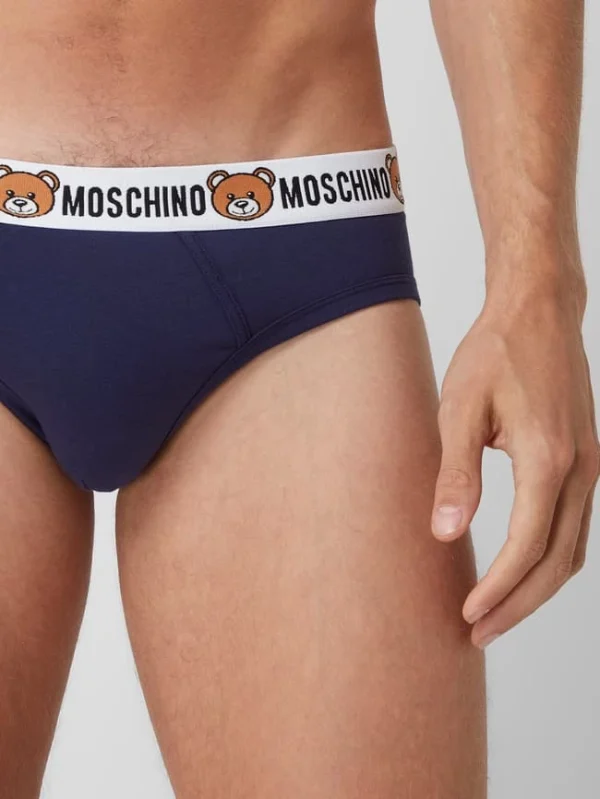 Budget ? Moschino Swim + Underwear Slip Mit Stretch-Anteil Im 2er-Pack – Blau ? 3