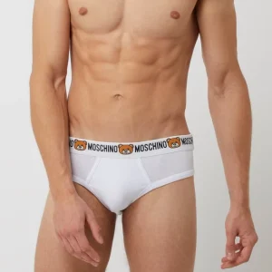 Brandneu ? Moschino Swim + Underwear Slip Mit Stretch-Anteil Im 2er-Pack – Weiß ? 8