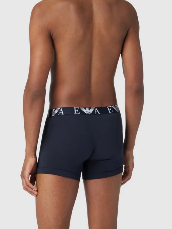 Bestpreis ? Emporio Armani Trunks Mit Brand-Schriftzug Im 3er-Pack – Dunkelblau ? 5