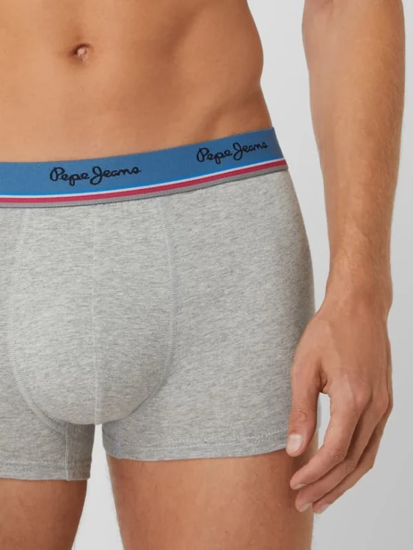 Schlussverkauf ? Pepe ? Jeans Trunks Mit Stretch-Anteil Im 5er-Pack – Mittelgrau Meliert ? 3