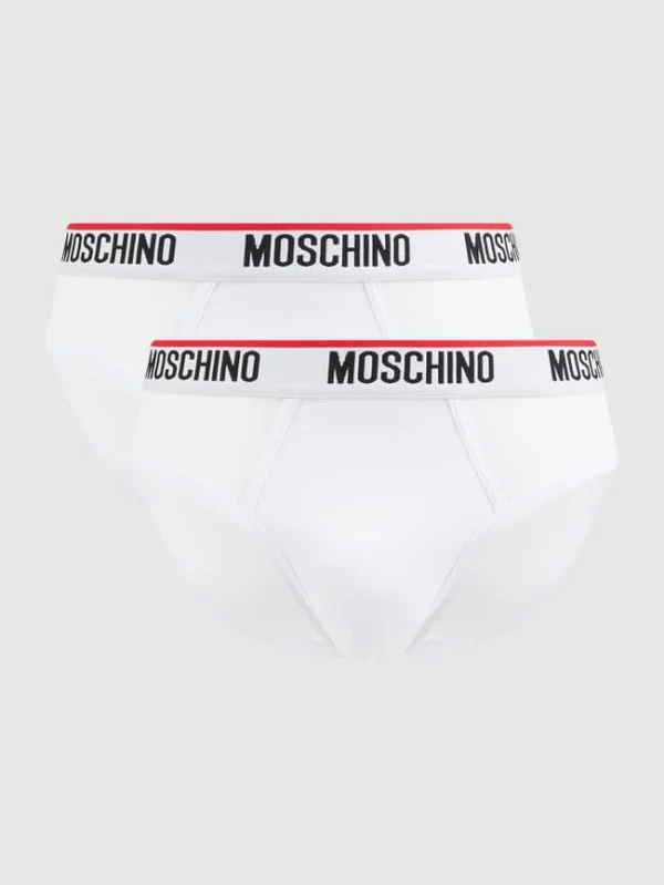 Bestes Angebot ? Moschino Swim + Underwear Slip Mit Stretch-Anteil Im 2er-Pack – Weiß ? 1