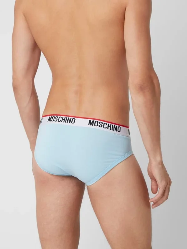 Rabatt ? Moschino Swim + Underwear Slip Mit Stretch-Anteil Im 2er-Pack – Hellblau ? 5