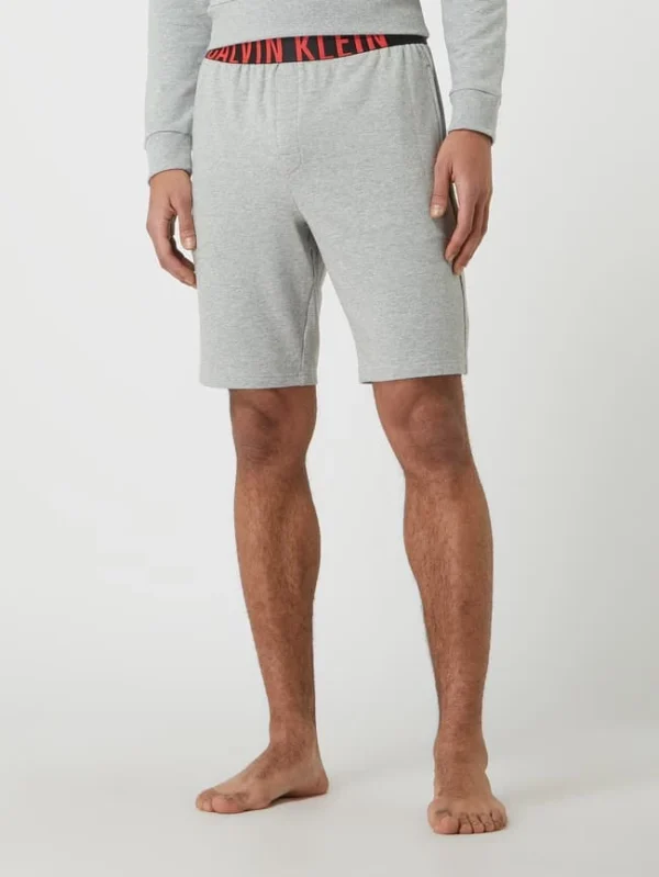 Auslauf ? Calvin Klein Underwear Pyjama-Shorts Mit Logo-Bund – Mittelgrau Meliert ? 5