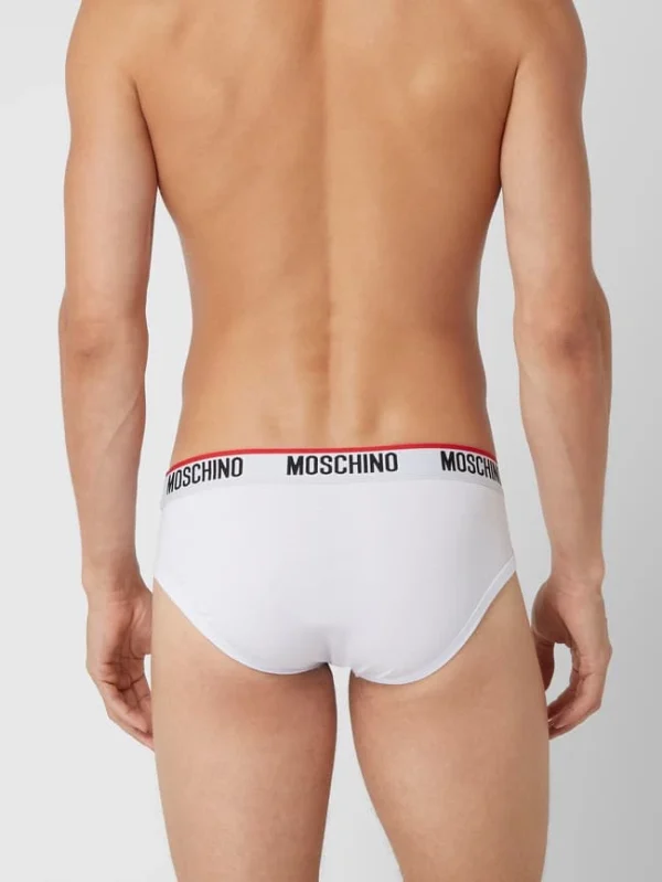 Bestes Angebot ? Moschino Swim + Underwear Slip Mit Stretch-Anteil Im 2er-Pack – Weiß ? 5