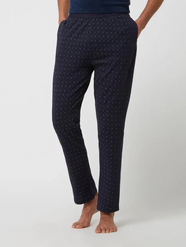 Am billigsten ? Esprit Pyjama-Hose Mit Allover-Muster – Marineblau ? 5