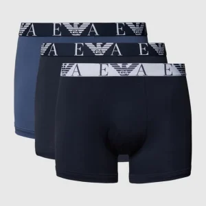 Bestpreis ? Emporio Armani Trunks Mit Brand-Schriftzug Im 3er-Pack – Dunkelblau ? 8