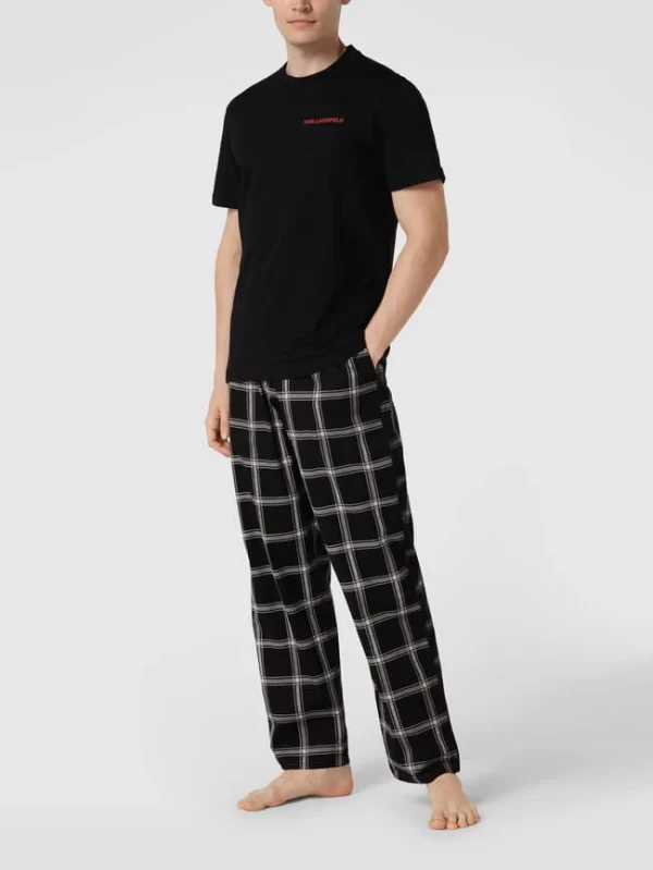 Beste Bewertungen von ? Karl Lagerfeld Pyjama Mit Brand-Schriftzug – Schwarz ❤️ 1