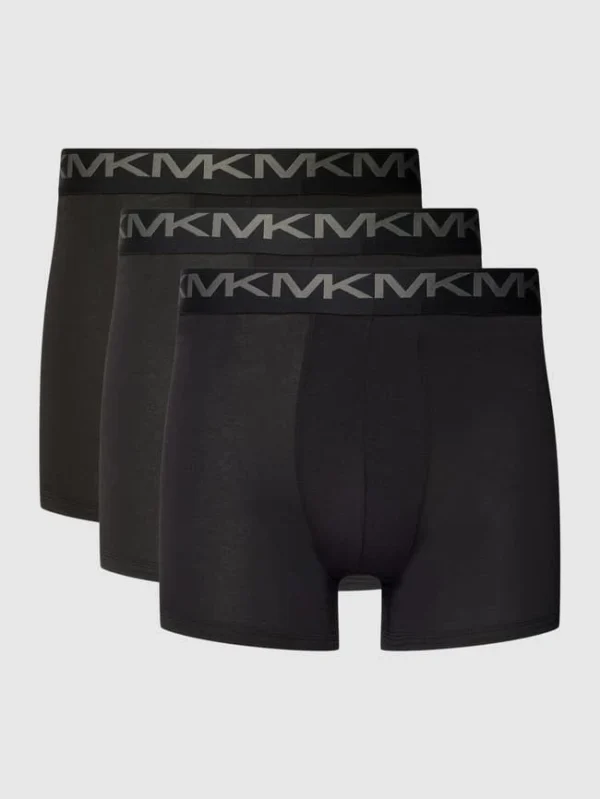 Coupon ? MICHAEL Michael Kors Trunks Mit Logo-Bund Im 3er-Pack Modell ‘STRETCH FACTOR BOXER’ – Schwarz ⭐ 3