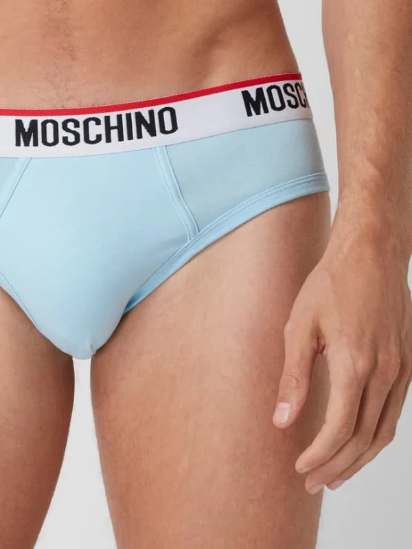 Rabatt ? Moschino Swim + Underwear Slip Mit Stretch-Anteil Im 2er-Pack – Hellblau ? 3