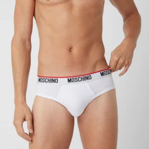 Bestes Angebot ? Moschino Swim + Underwear Slip Mit Stretch-Anteil Im 2er-Pack – Weiß ? 10