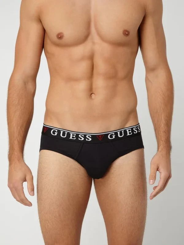 Auslauf ? Guess Slip Aus Baumwoll-Elasthan-Mix Im 3er-Pack – Schwarz ⭐ 4