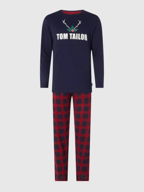 Am billigsten ? Tom Tailor Pyjama Aus Baumwolle – Rot ✔️ 3