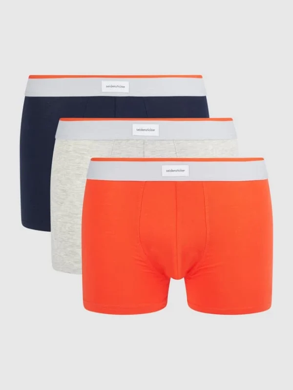 Bestpreis ⭐ Seidensticker Trunks Mit Stretch-Anteil Im 3er-Pack – Orange ✔️ 1