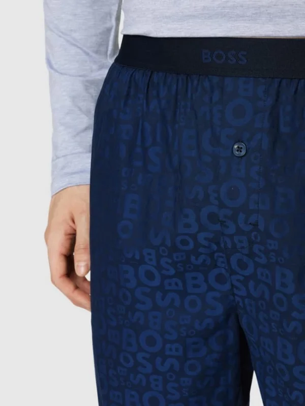 Beste Bewertungen von ? BOSS Pyjama-Shorts Mit Logo-Muster Modell ‘Urban Shorts’ – Marineblau ? 4