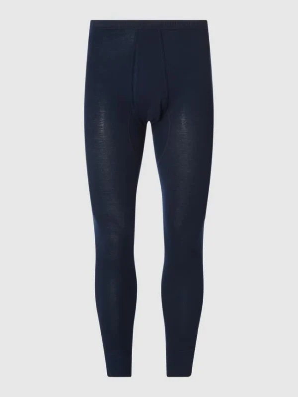 Schlussverkauf ? Schiesser Long Johns Aus Baumwolle – Dunkelblau ? 3