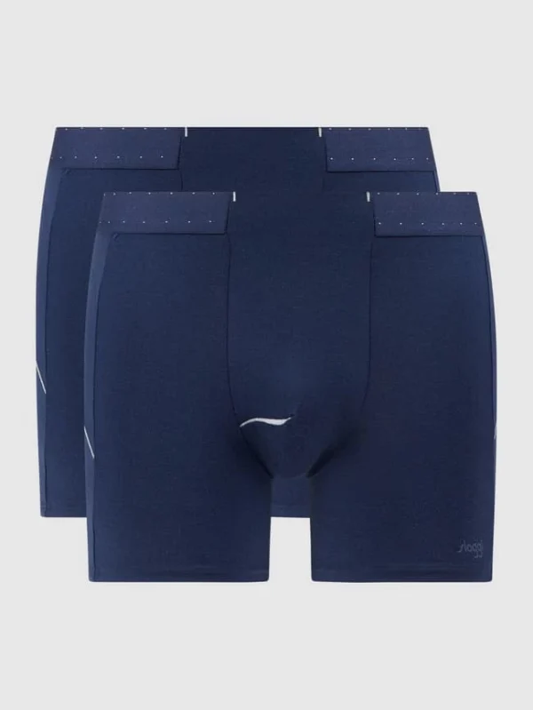 Besorgen ? Sloggi Trunks Mit Stretch-Anteil Im 2er-Pack Modell ‘The 70s Boxing Champ’ – Dunkelblau ? 1