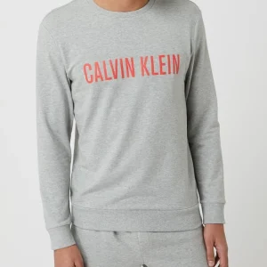 Bester Verkauf ⭐ Calvin Klein Underwear Lounge-Oberteil Mit Logo-Print – Mittelgrau Meliert ? 13