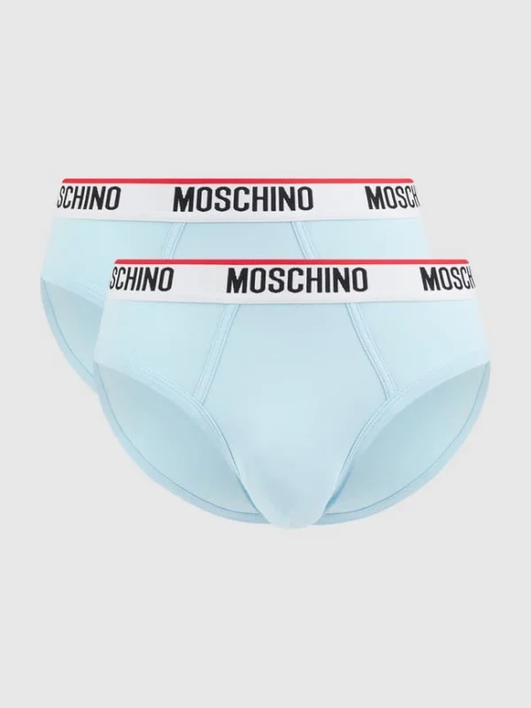 Rabatt ? Moschino Swim + Underwear Slip Mit Stretch-Anteil Im 2er-Pack – Hellblau ? 1