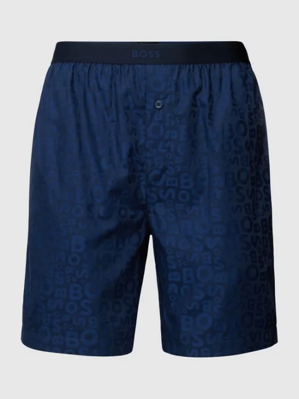 Beste Bewertungen von ? BOSS Pyjama-Shorts Mit Logo-Muster Modell ‘Urban Shorts’ – Marineblau ? 3